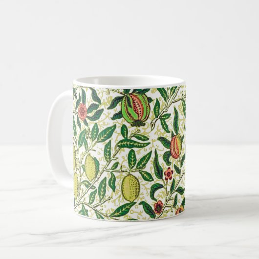 William Morris Exotic Fruit, Lemon Yellow Koffiemok (Voorkant links)