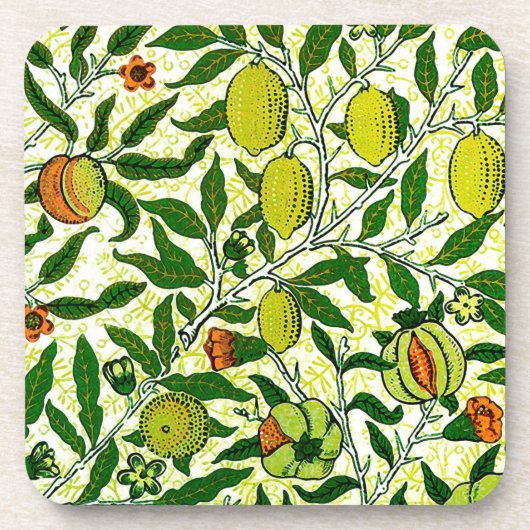 William Morris Exotic Fruit, Lemon Yellow Onderzetter (Voorkant)