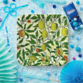William Morris Exotic Fruit, Lemon Yellow Papieren Bordje (Feest)