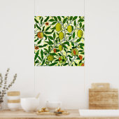 William Morris Exotic Fruit, Lemon Yellow Poster (Keuken)