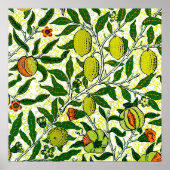 William Morris Exotic Fruit, Lemon Yellow Poster (Voorkant)