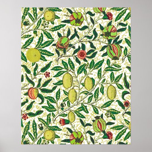 William Morris Exotic Fruit, Lemons en Peraches Poster (Voorkant)