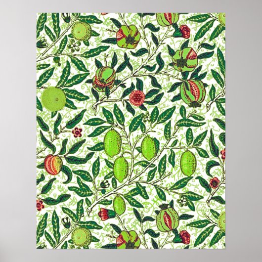 William Morris Exotic Fruit, Limans and Peaches Poster (Voorkant)