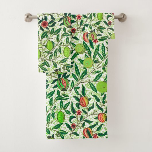 William Morris Exotic Fruit, Lime Green Bad Handdoek (Insitu)