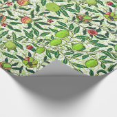 William Morris Exotic Fruit, Lime Green Cadeaupapier (Hoek)