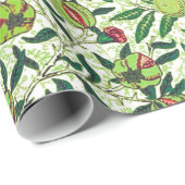 William Morris Exotic Fruit, Lime Green Cadeaupapier (Rol Hoek)