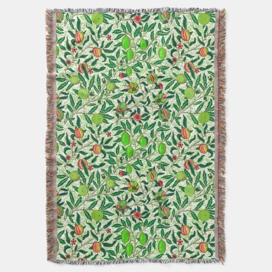 William Morris Exotic Fruit, Lime Green Deken (Voorkant Verticaal)