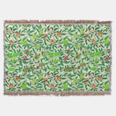 William Morris Exotic Fruit, Lime Green Deken (Voorkant)