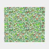 William Morris Exotic Fruit, Lime Green Fleece Deken (Voorkant (Horizontaal))