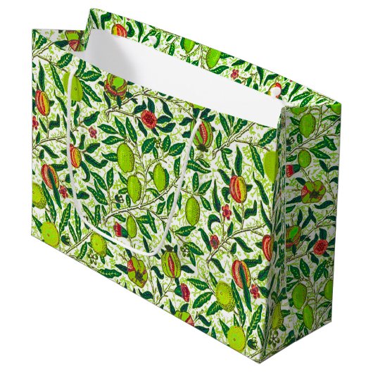William Morris Exotic Fruit, Lime Green Groot Cadeauzakje (Voorkant Gekanteld)