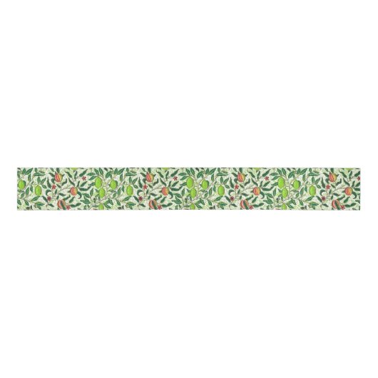 William Morris Exotic Fruit, Lime Green Grosgrain Lint (Voorkant)