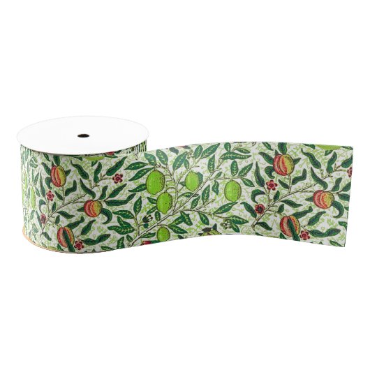 William Morris Exotic Fruit, Lime Green Grosgrain Lint (Spoel)