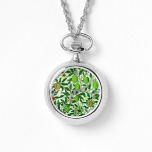 William Morris Exotic Fruit, Lime Green Horloge