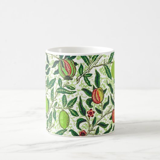 William Morris Exotic Fruit, Lime Green Koffiemok (Center)