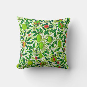 William Morris Exotic Fruit, Lime Green Kussen