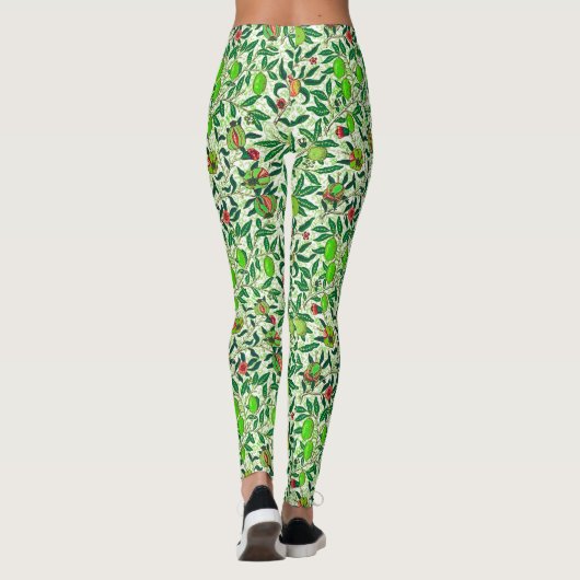 William Morris Exotic Fruit, Lime Green Leggings (Achterkant)