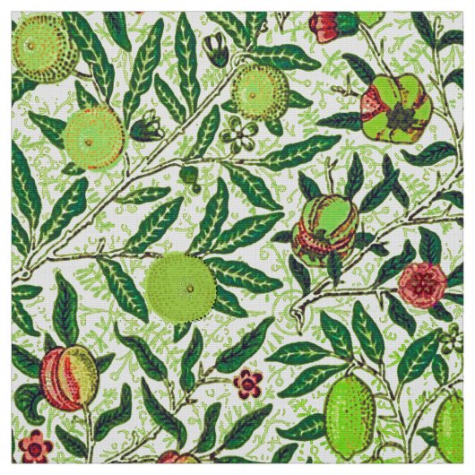 William Morris Exotic Fruit, Lime Green Stof (Swatch)