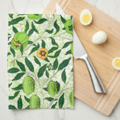 William Morris Exotic Fruit, Lime Green Theedoek (Quarter Fold)