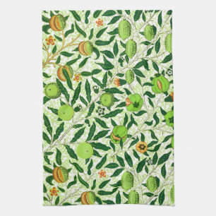 William Morris Exotic Fruit, Lime Green Theedoek
