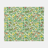 William Morris Exotisch Fruit, Citroen Geel Fleece Deken (Voorkant (Horizontaal))