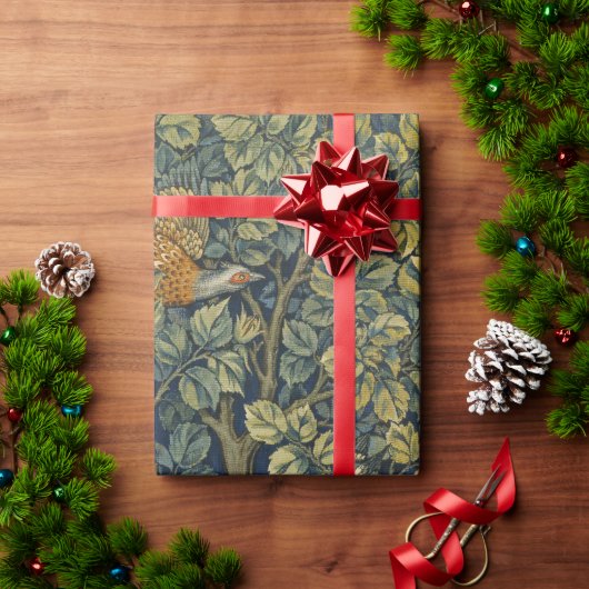 William Morris Fazant Vogel Boom Bloem Cadeaupapier (Feestdagen Geschenken)