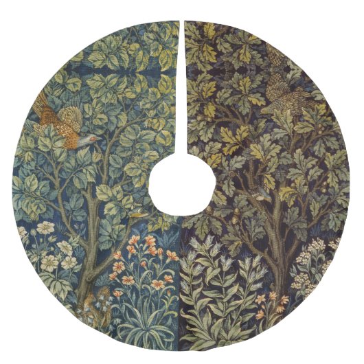 William Morris Fazant Vogel Boom Bloem Kerstboom Rok (Voorkant)