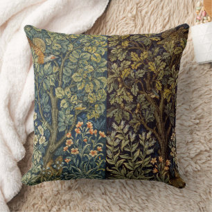 William Morris Fazant Vogel Boom Bloem Kussen