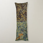 William Morris Fazant Vogel Boom Bloem Lichaamskussen (Achterkant (Verticaal))