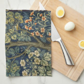 William Morris Fazant Vogel Boom Bloem Theedoek (Quarter Fold)