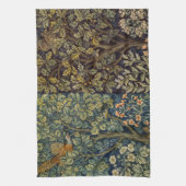 William Morris Fazant Vogel Boom Bloem Theedoek (Verticaal)
