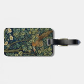 William Morris Fazant Vogel Boom Bos Bagagelabel (Achterkant horizontaal)