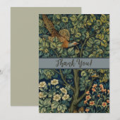 William Morris Fazant Vogel Boom Bos Bedankkaart (Voorkant / Achterkant)