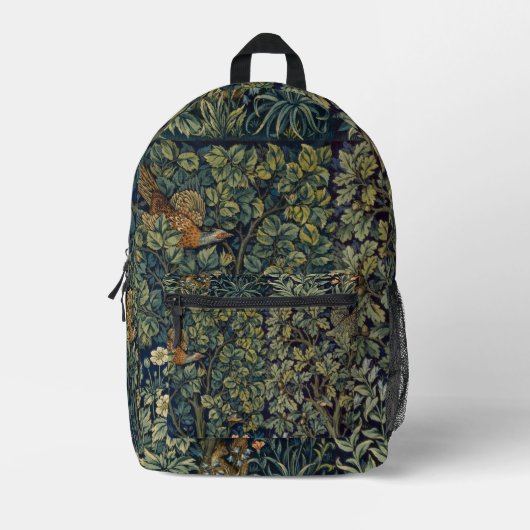 William Morris Fazant Vogel Boom Bos Bedrukte Rugzak (Voorkant)
