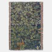 William Morris Fazant Vogel Boom Bos Deken (Voorkant Verticaal)