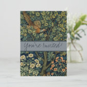 William Morris Fazant Vogel Boom Bos Kaart (Staand voorkant)