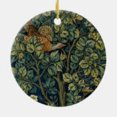William Morris Fazant Vogel Boom Bos Keramisch Ornament (Achterkant)