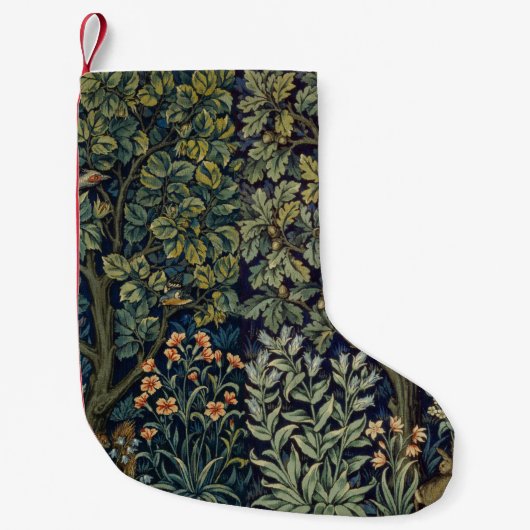 William Morris Fazant Vogel Boom Bos Kleine Kerstsok (Voorkant)
