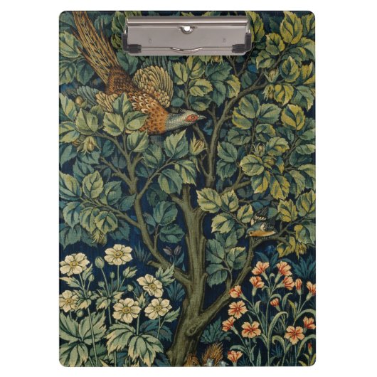 William Morris Fazant Vogel Boom Bos Klembord (Voorkant)