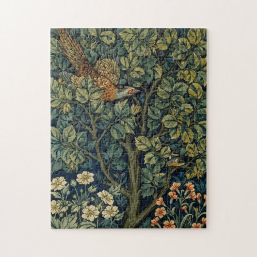 William Morris Fazant Vogel Boom Bos Legpuzzel (Verticaal)
