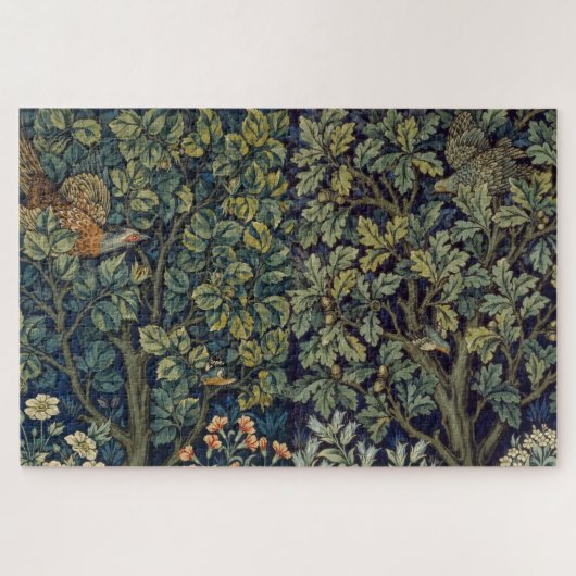 William Morris Fazant Vogel Boom Bos Legpuzzel (Horizontaal)