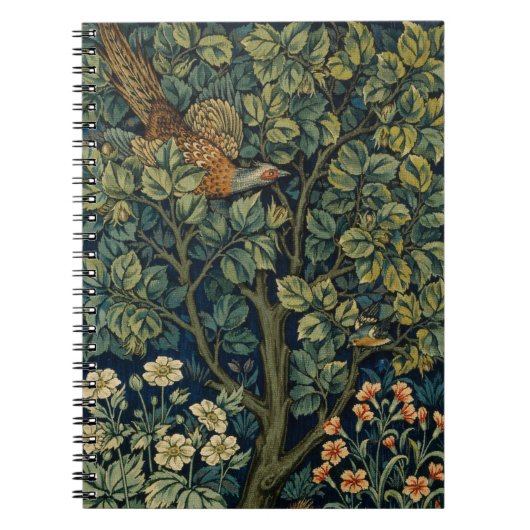 William Morris Fazant Vogel Boom Bos Notitieboek (Voorkant)