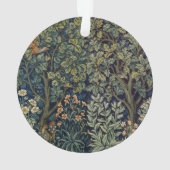 William Morris Fazant Vogel Boom Bos Ornament (achterkant)