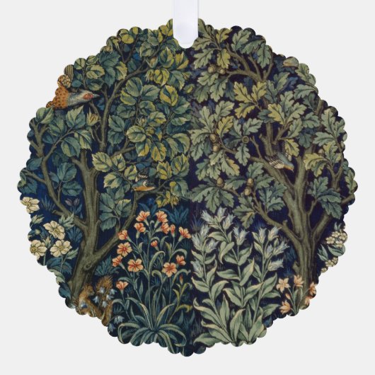 William Morris Fazant Vogel Boom Bos Ornament Kaart (Voorkant)