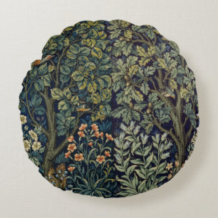 William Morris Fazant Vogel Boom Bos Rond Kussen