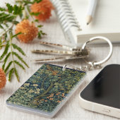William Morris Fazant Vogel Boom Bos Sleutelhanger (Voorkant Rechts)