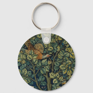 William Morris Fazant Vogel Boom Bos Sleutelhanger
