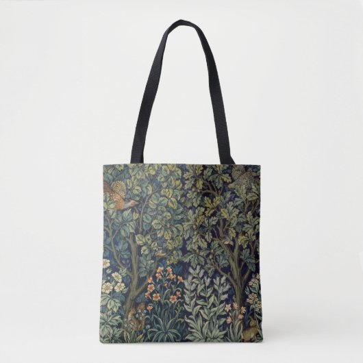 William Morris Fazant Vogel Boom Bos Tote Bag (Voorkant)