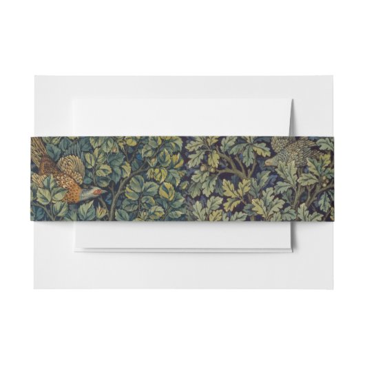 William Morris Fazant Vogel Boom Bos Uitnodigingen Wikkel (Voorkant Voorbeeld)