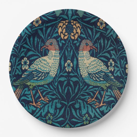 William Morris Fazanten Papieren Bordje (Voorkant)