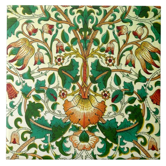 William Morris Fine Floral Wallpaper Pattern Tegeltje (Voorkant)